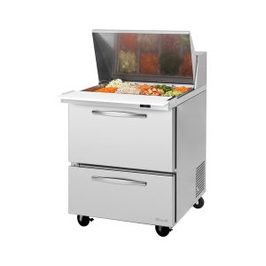 Turbo Air PST-28-12-D2-N Pro Series Mega Top Sandwich/Salad Prep Table, One-Section, Rear Mount Self-Contained