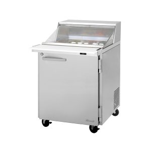Turbo Air PST-28-12-N-CL Pro Series Mega Top Sandwich/Salad Prep Table With Clear Lid, One-Section, Rear Mount