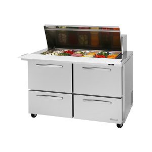 Turbo Air PST-48-18-D4-N Pro Series Mega Top Sandwich/Salad Prep Table, Two-Section