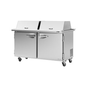 Turbo Air PST-60-24-N-DS Pro Series Mega Top Sandwich/Salad Prep Table With Dual Sided Lids, Two-Section, Rear