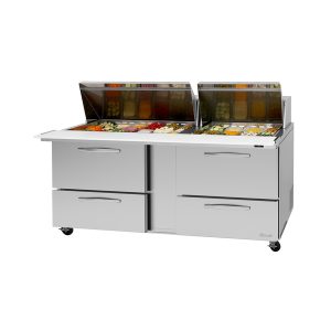 Turbo Air PST-72-30-D4-N Pro Series Mega Top Sandwich/Salad Prep Table, Two-Section