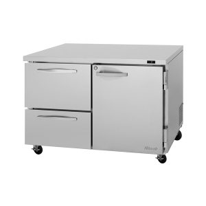 Turbo Air PUF-48-D2R(L)-N Pro Series Undercounter Freezer, Two-Section, 12.2 Cu. Ft. Capacity, 48-1/4"W X 32"D