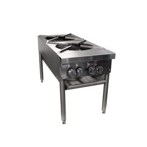 Southbend SPR-2J-FB Stock Pot Range, 18", (2) Cast Iron Burners, Double, Manual Controls