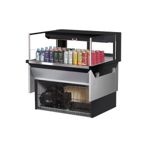 Turbo Air TOM-36L-UFD-W(B)-1SI-N Drop-In Horizontal Open Display Case, Low Profile, 4.6 Cu. Ft. Capacity