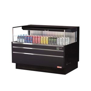 Turbo Air TOM-48L-UF-W(B)-1S-N Horizontal Open Display Merchandiser, Low-Profile, 6.3 Cu. Ft. Capacity