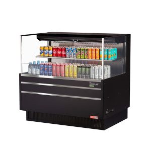 Turbo Air TOM-48L-UF-W(B)-2S-N Horizontal Open Display Merchandiser, Low-Profile, 10.2 Cu. Ft. Capacity