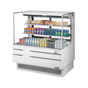 Turbo Air TOM-48L-UFD-W(B)-3S-N Horizontal Open Display Merchandiser, Low-Profile, 15.2 Cu. Ft. Capacity