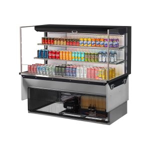 Turbo Air TOM-60L-UF-W(B)-3SI-N Drop-In Horizontal Open Display Case, Low Profile, 19.3 Cu. Ft. Capacity