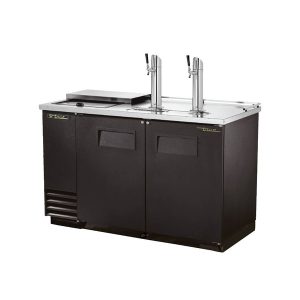 True TDD-2CT-HC Club Top Draft Beer Cooler, (2) 1/2 keg capacity, stainless steel counter top & lid