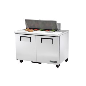 True TSSU-48-10-HC Sandwich/Salad Unit, (10) 1/6 size (4"D) poly pans, stainless steel insulated cover