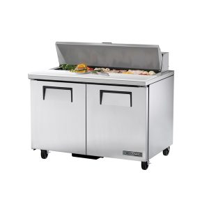 True TSSU-48-12-HC Sandwich/Salad Unit, (12) 1/6 size (4"D) poly pans, stainless steel insulated cover
