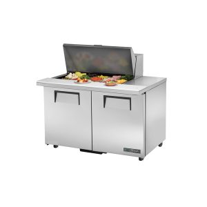 True TSSU-48-15M-B-ADA-HC Mega Top Sandwich/Salad Unit, 34" work surface height, (15) 1/6 size (4"D) poly pans