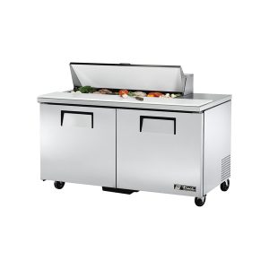 True TSSU-60-12-HC Sandwich/Salad Unit, (12) 1/6 size (4"D) poly pans, stainless steel insulated cover