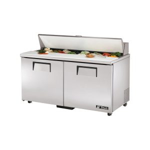 True TSSU-60-16-ADA-HC Sandwich/Salad Unit, 34" work surface height, (16) 1/6 size (4"D) poly pans