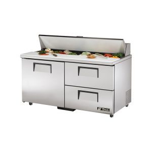 True TSSU-60-16D-2-ADA-HC Sandwich/Salad Unit, 34" work surface height, (16) 1/6 size (4"D) poly pans