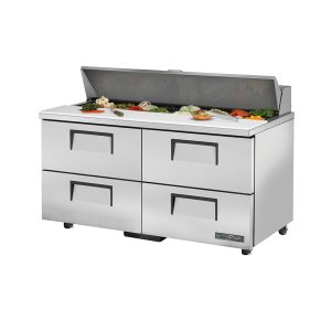 True TSSU-60-16D-4-ADA-HC Sandwich/Salad Unit, 34" work surface height, (16) 1/6 size (4"D) poly pans
