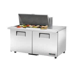 True TSSU-60-18M-B-ADA-HC Mega Top Sandwich/Salad Unit, 34" work surface height, (18) 1/6 size (4"D) poly pans