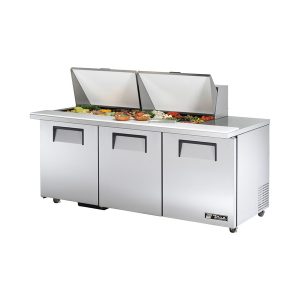 True TSSU-72-24M-B-ST-ADA-HC Mega Top Sandwich/Salad Unit, 34" work surface height, (24) 1/6 (4"D) poly pans