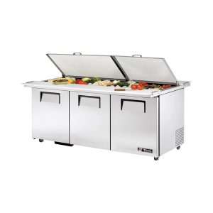 True TSSU-72-30M-B-DS-ST-ADA-HC Dual Side Mega Top Sandwich/Salad Unit, 34" work surface height, (30) 1/6 (4"D) poly pans