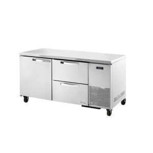 True TUC-67D-2-HC~SPEC3 SPEC SERIES Deep Undercounter Refrigerator, 33 - 38?F, side mounted self-contained refrige