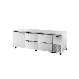 True TUC-93D-4-HC~SPEC3 SPEC SERIES Deep Undercounter Refrigerator, 33 - 38?F, side mounted self-contained refrige