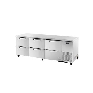 True TUC-93D-6-HC~SPEC3 SPEC SERIES Deep Undercounter Refrigerator, 33 - 38?F, side mounted self-contained refrige