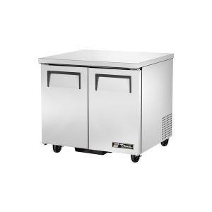 True TUC-36-HC Undercounter Refrigerator, 33 - 38?F, (2) stainless steel doors