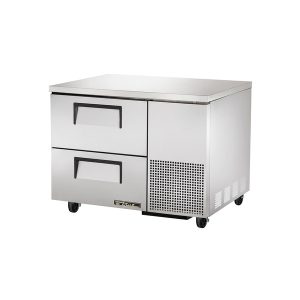 True TUC-44D-2-HC Deep Undercounter Refrigerator, 33 - 38?F, side mounted self-contained refrigeration