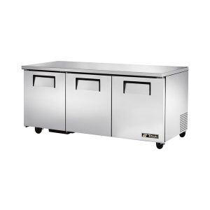 True TUC-72-HC Undercounter Refrigerator, 33 - 38?F, (3) stainless steel doors