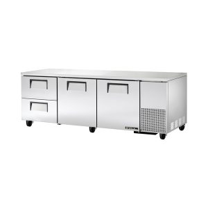 True TUC-93D-2-HC Deep Undercounter Refrigerator, 33 - 38?F, side mounted self-contained refrigeration