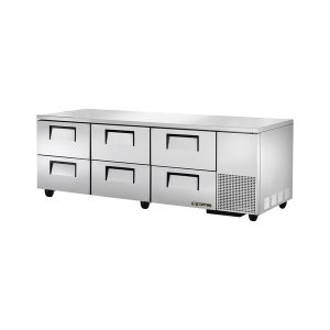 True TUC-93D-6-HC Deep Undercounter Refrigerator, 33 - 38?F, side mounted self-contained refrigeration