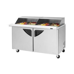 Turbo Air TST-60SD-24-N-SL Super Deluxe Sandwich/Salad Mega Top Unit With Slide-Back Lid, Two-Section, 19.0 Cu.