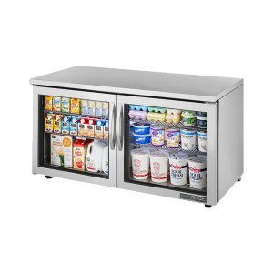 True TUC-60G-LP-HC~FGD01 Low Profile Undercounter Refrigerator, framed glass door version 01, 31-7/8" counter heigh