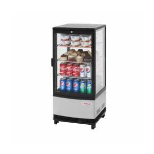 Turbo Air CRT-77-1R-N Diamond Glass Merchandiser, Countertop, 3.0 Cu. Ft., 3x Stainless Steel Shelves