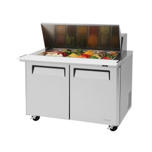 Turbo Air MST-48-18-N M3 Series Sandwich/Salad-Mega Top Unit, Two-Section, Rear Mount Self-Contained Compre