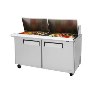 Turbo Air MST-60-24-N M3 Series Sandwich/Salad-Mega Top Unit, Two-Section, Rear Mount Self-Contained Compre