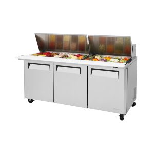 Turbo Air MST-72-30-N M3 Series Sandwich/Salad-Mega Top Unit, Three-Section, Rear Mount Self-Contained Comp