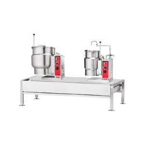 Vulcan VEKT64/126 Kettle/Stand Assembly, (1) K12Ett & (1) K6Ett Electric Tilting Kettles, 64"