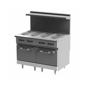 Vulcan EV48SS-8FP480 Restaurant Range, Electric, 48", (8) 2.0 Kw French Hotplates, 9-1/2" Round