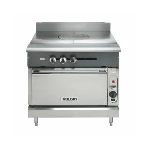 Vulcan V2P36 V Series Heavy Duty Range, Gas, 36", Modular, (2) Planchas, 1/2" Polished S