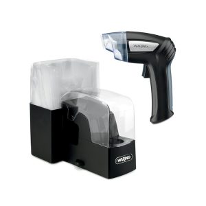 Waring WVS50E Vacuum Sealing System, Pistol Style Handheld, Enclosed Storage & Charging Base, Rechargeable Ba