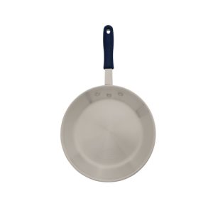 Winco AFPI-10H Fry Pan, 10" dia.,  Natural Finish,Aluminum, ,  Riveted Ergonomic Handle With Silicone Sleeve