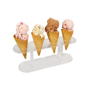 Winco ACN-4 Ice Cream/Waffle Cone Stand, 12" X 4" X 4-1/2"H, -4 Holes