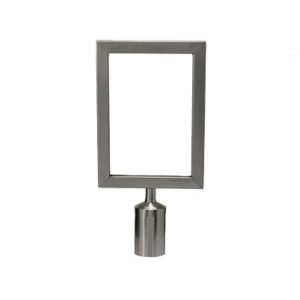 Winco CGSF-12S Sign Frame, Fits On Top Of Stanchion (CGS-38S), Stainless Steel