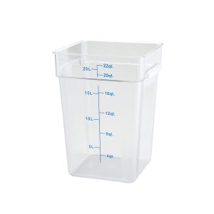 Winco PCSC-22C Storage Container, 22 Qt., 11-1/8" X 12-5/8" X 15-3/4"H, Square