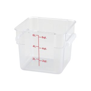 Winco PCSC-6C Storage Container, 6 Qt., 8-3/4" X 10-1/4" X 7-1/4"H, Square