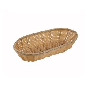 Winco PWBN-9B Woven Basket, 9" X 4-1/4" X 2"H, Long Oval, Polypropylene