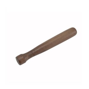 Winco WMW-8 Muddler, 8"L, Flat Head, Walnut Lacquered, Wood