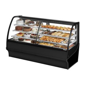 True TDM-DZ-77-GE/GE-B-W Display Merchandiser, Dual Zone (Dry/Refrigerated), 77-1/4"W, Self-Contained Refrigeration