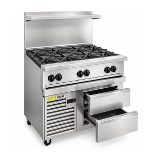 Vulcan 36R-6B Endurance 36" Gas Range with Six Burners and Refrigerated Base - Image 3